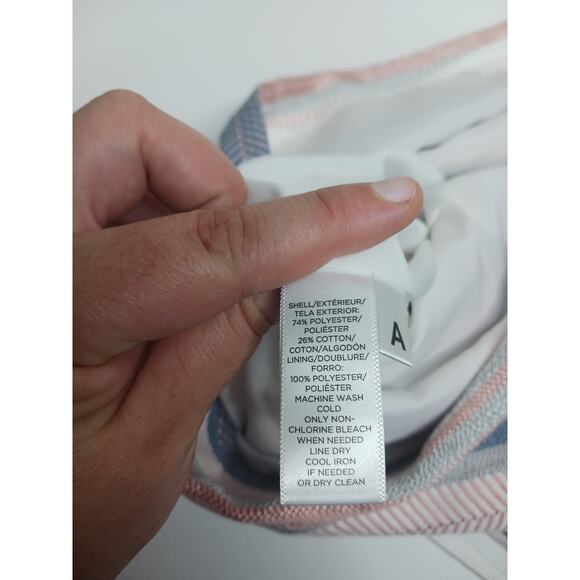 Loft Striped Multi Colored Pastel Shift Pencil Skirt Size 0 - Picture 7 of 7